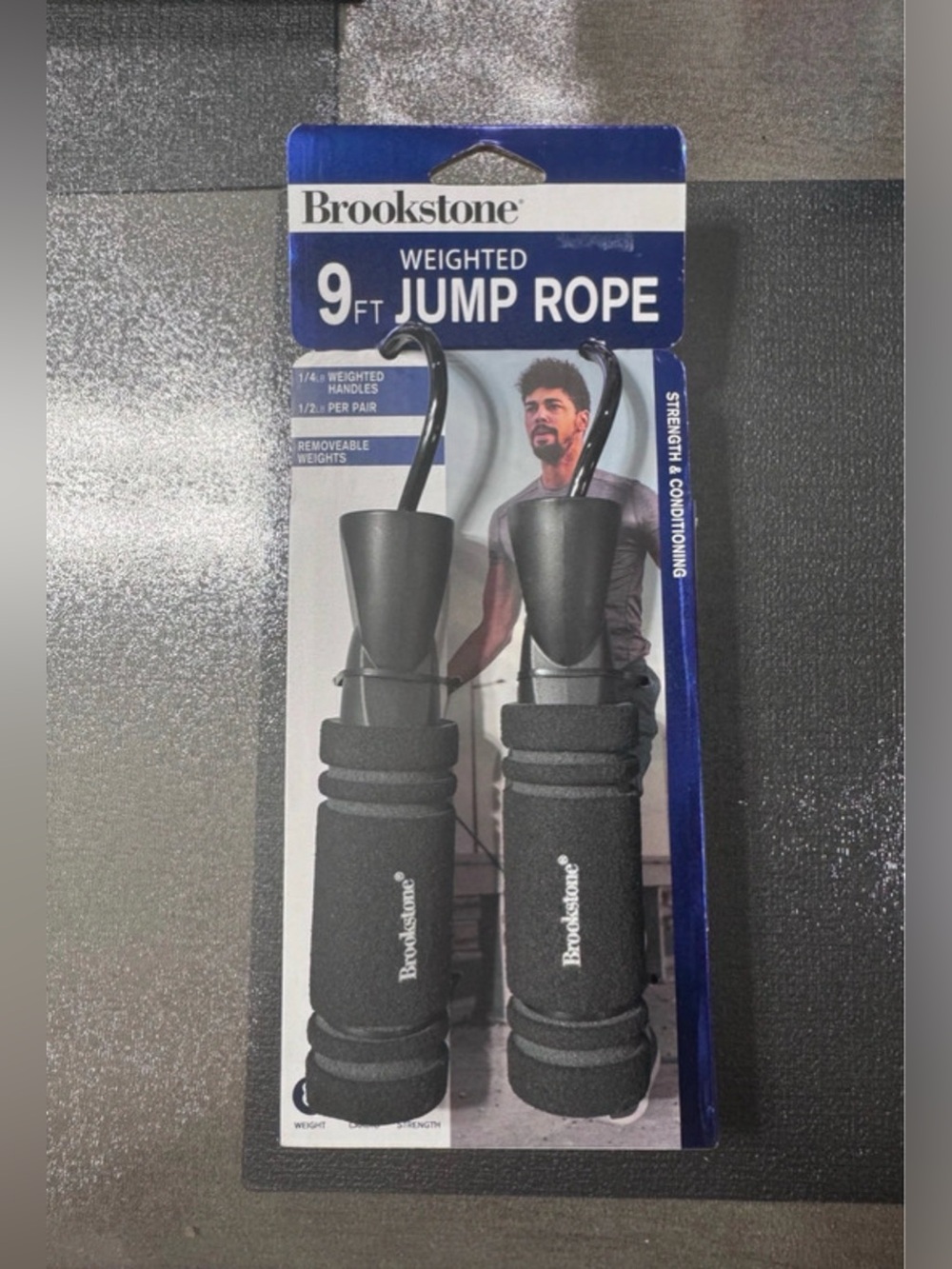 Brookstone 9ft Weighted Jump Rope - Black